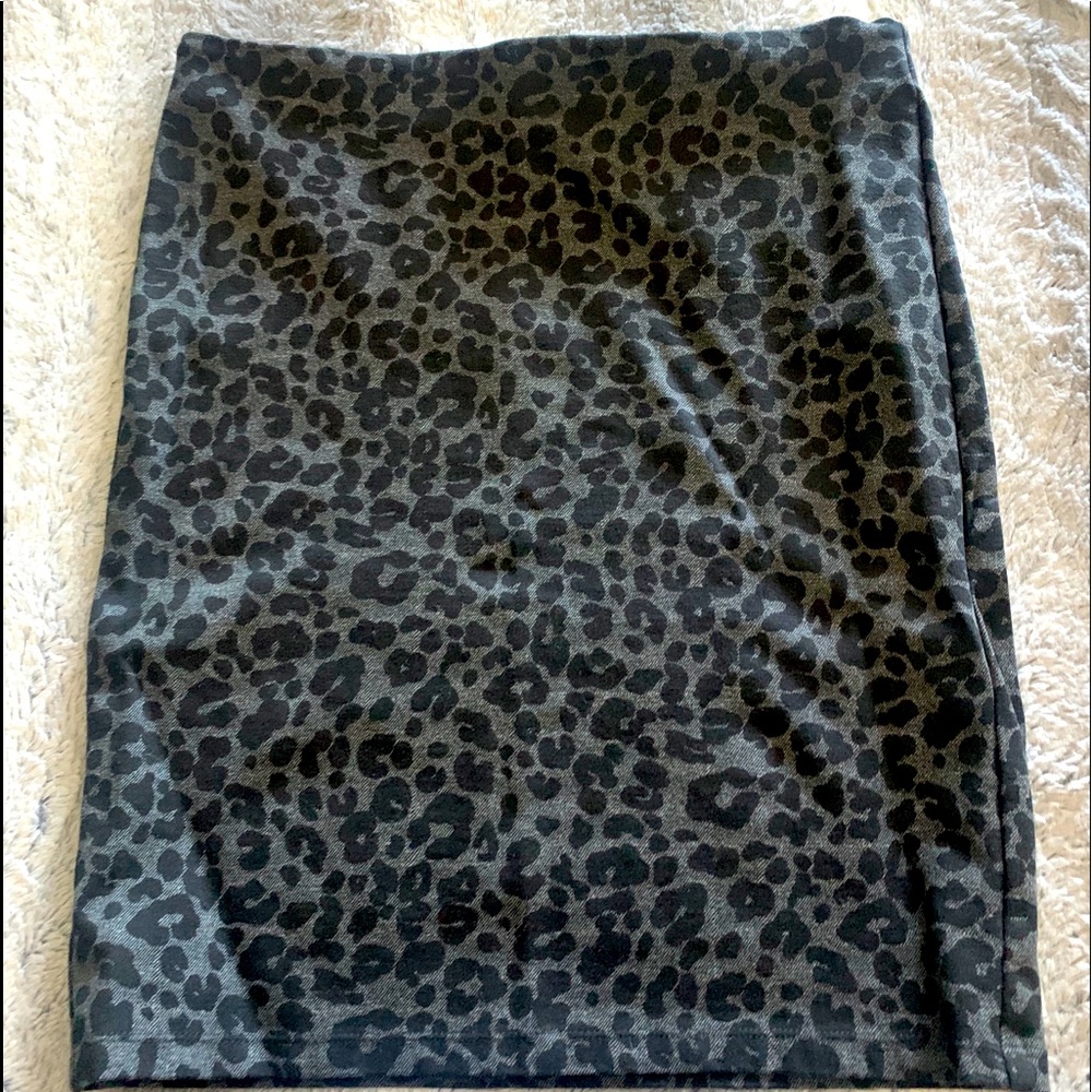 Black Leopard skirt